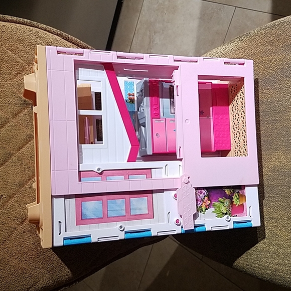 2016 Barbie 2-Story Foldable Dollhouse Playset Multicolor Mattel Fold & Go - Picture 5 of 7